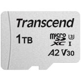 Memory Card microSDXC Transcend 300S 1TB, Class 10, UHS-I U3, V30, A2 + Adaptor SD