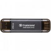 SSD portabil Transcend ESD310C, 256GB, USB-C/USB 3.2, Silver