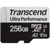 Memory Card microSDXC Transcend 340S 256GB, Class 10, UHS-I U3, V30, A2 + Adaptor SD