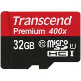 Memory Card microSDHC Transcend Premium 400x 32GB, Class 10, UHS-I U1
