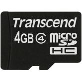 Memory Card microSDHC Transcend 4GB, Class 4