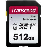  Memory Card SDXC Transcend SDC340S 512GB, Class 10, UHS-I U3, V30, A2
