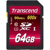 Memory Card SDXC Transcend Ultimate 600x 64GB, Class 10, UHS-I U1