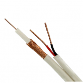 Cablu coaxial TSY TSY-RG59+2X0.75-W, RG59, 1m, White