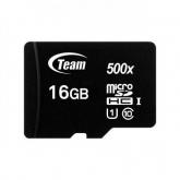 Memory Card microSDHC TeamGroup 500x 16GB, Class 10,  UHS-I + Adaptor SD