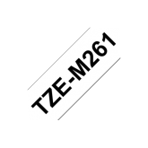 Banda Laminata Brother TZE-M261 36MM/8M WHITE MATT/BLACK