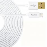 Cablu de date Hama U6108963, USB - Lightning, 3m, White