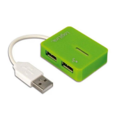 HUB USB Logilink UA0138, 2 x USB 2.0, Green-White