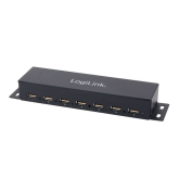 HUB USB Logilink UA0148, 7 x USB 2.0, Black
