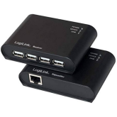 HUB USB Logilink UA0230, 5 x USB 2.0, 1 x RJ45, Black