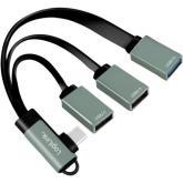 HUB USB Logilink UA0361, 2 x USB 2.0, 1 x USB 3.2 gen 1, Black-Gray
