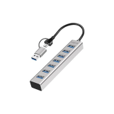 HUB USB Logilink UA0441, 7 x USB 3.2 gen 1, Gray