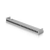 Patch Panel Ubiquiti UACC-RACK-PANEL-PATCH-BLANK-24, 19inch, 1U, 24 porturi, Keystone, Silver