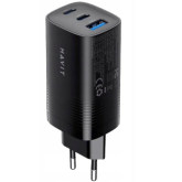 Incarcator retea Havit UC20, 1 x USB 3.0, 2 x USB-C, 65 W, Black
