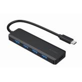 Hub USB Gembird UHB-CM-U3P4P-01, 4x USB 3.0, Black