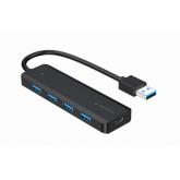 Hub USB Gembird UHB-U3P4P-02, 4x USB 3.0, Black