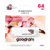 Stick Memorie Goodram UME2 Spring, 64GB, USB 2.0, White