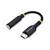 Cablu audio Startech USBCAUDIO2, USB-C male - 3.5 mm jack, 0.01 m, Black