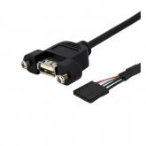 Cablu Startech USBPNLAFHD1, USB-A female - IDC 5pin, 0.30m, Black