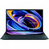 Laptop ASUS ZenBook Duo 14 UX482EA-HY221R, Intel Core i7-1165G7, 14inch Touch, RAM 32GB, SSD 1TB, Intel Iris Xe Graphics, Windows 10 Pro, Celestial Blue