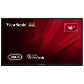 Monitor portabil ViewSonic VA1650, 15.6 inch, 1920  x1080 pixeli, 7 ms GTG, Black