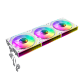 Kit Ventilatoare Gamemax FN12A-S3I White, RGB LED, 120mm, White, 3 bucati