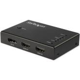 Switch KVM Startech VS421HDDP, 3x HDMI, 1x Displayport, Black