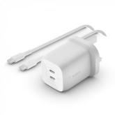 Incarcator Belkin WCH013VF2MWH-B6, 2x USB-C, 65W, White