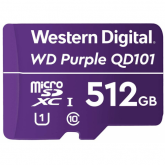 Memory Card microSDXC Western Digital Purple SC QD101 512GB, Class 10, UHS-I U