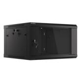 Rack Lanberg wall-mounted, 19inch, 6U, 600x600mm, Black