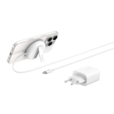 Incarcator Wireless Belkin BoostCharge Pro Magnetic Qi2, 15W + Incarcator retea, White