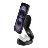 Incarcator wireless Belkin BoostCharge WIZ035KQBK 2 in 1, 1 x USB-C, 15 W,  Black