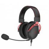 Casti cu microfon Serioux Nimbus, 3.5 mm jack/USB, Black-Red