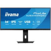 Monitor LED Iiyama ProLite XUB3493WQSU-B6, 34 inch, 3440 x 1440 pixeli, 1 ms, Black