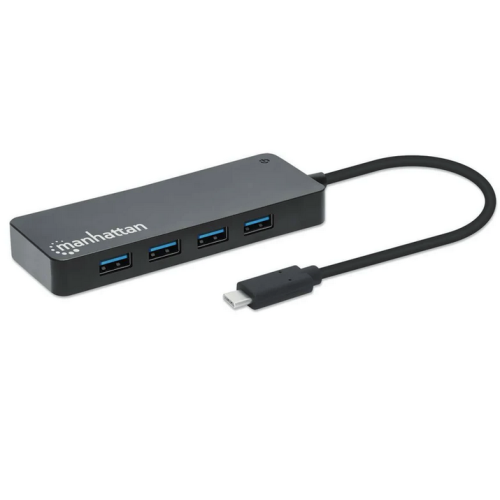 Hub USB Manhattan 168410, 7 x USB-A, Black