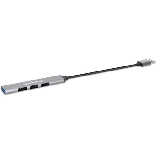 HUB USB Manhattan 168427, 4 x USB 2.0, 1 x USB 3.2 gen 1, Gray