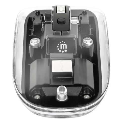 Mouse Optic Manhattan 190268, USB Wireless, Transparent