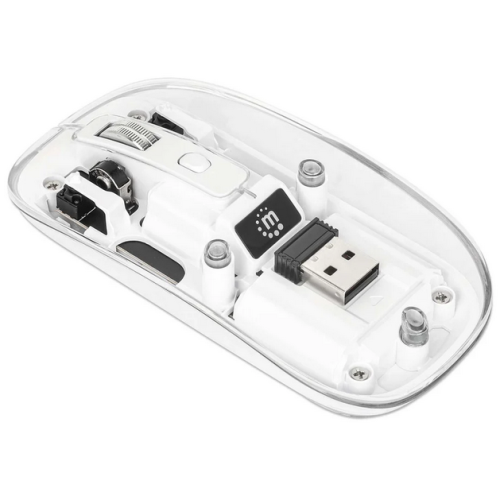 Mouse Optic Manhattan 190275, USB Wireless, White
