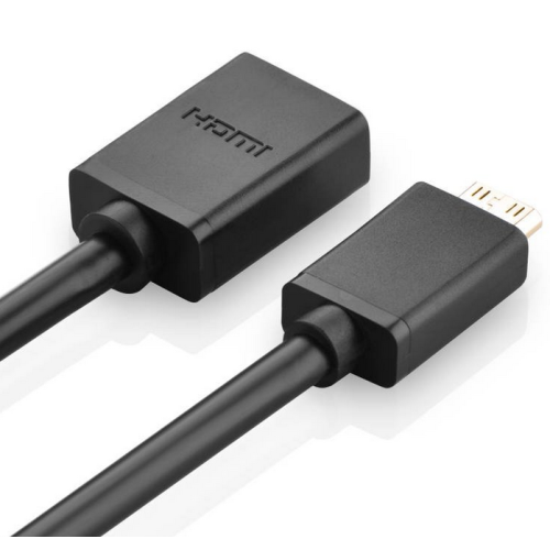Cablu Ugreen 20137, mini HDMI male -  HDMI female, 0.22 m, Black