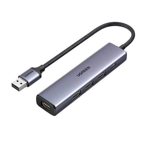 Hub USB Ugreen CM473 5-in-1, 4x USB 3.2 gen 1 + 1x USB-C, Gray