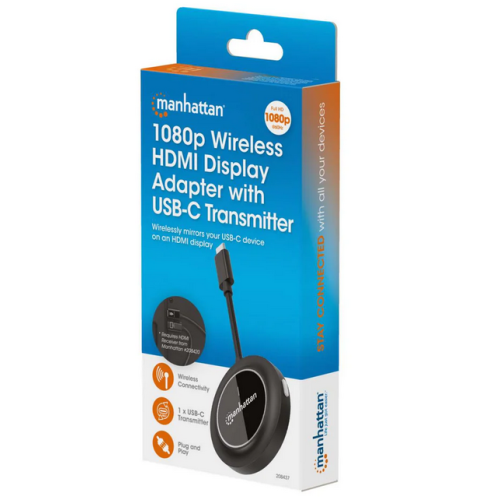 Adaptor Wireless Manhattan 208437, USB-C, Black
