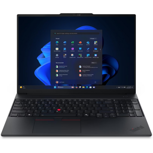 Laptop Lenovo ThinkPad E16 Gen 3, Intel Core Ultra 5 225U, 16 inch, RAM 16GB, SSD 512GB, Intel Graphics, No OS, Black