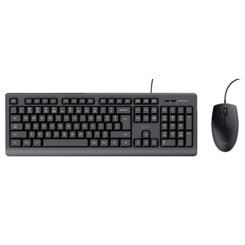 Kit Trust 24645 - Tastatura, USB, Black + Mouse Optic, USB, Black