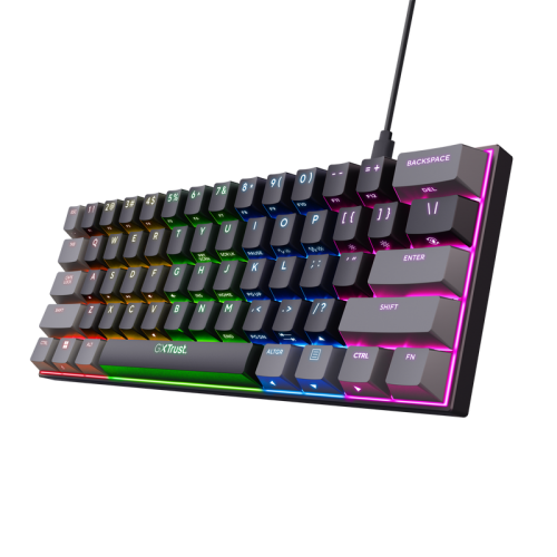 Tastatura Trust GXT 867 Acira, RGB LED, USB, Black