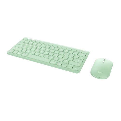 Kit Wireless Trust LYRA - Tastatura Bluetooth/USB Wireless Green + Mouse Optic, USB Wireless, Green