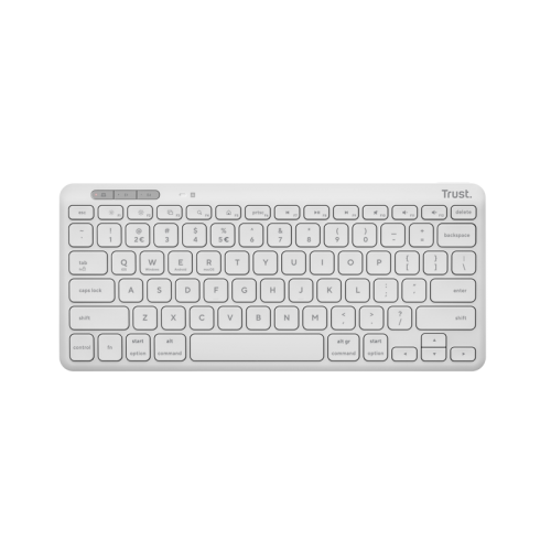 Tastatura Wireless Trust LYRA, Bluetooth/USB Wireless, White
