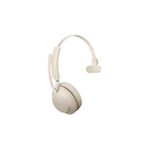 Casca cu microfon Jabra Evolve2 65 Microsoft Teams Mono Stand, Bluetooth, Beige