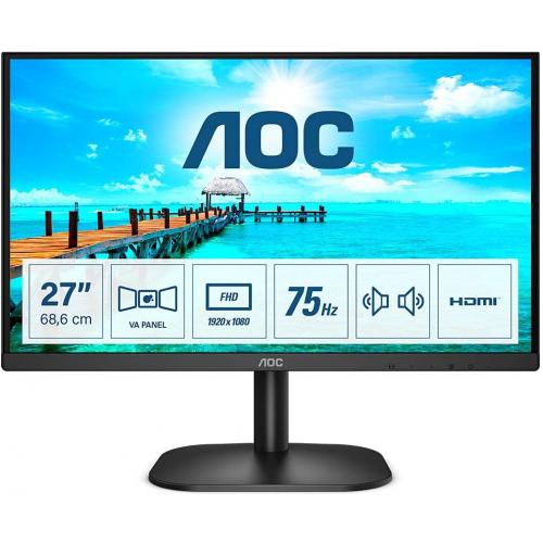 Monitor LED AOC 27B2AM, 27inch, FHD VA, 4ms, 75Hz, negru