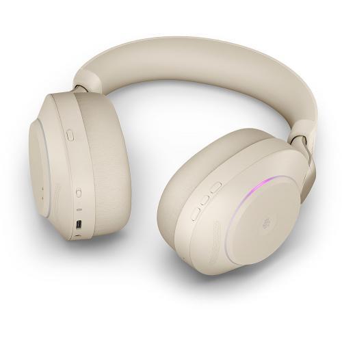 Casti cu microfon Jabra Evolve2 85, Link380a UC Stereo, Bluetooth/3.5mm jack/USB-C,Beige