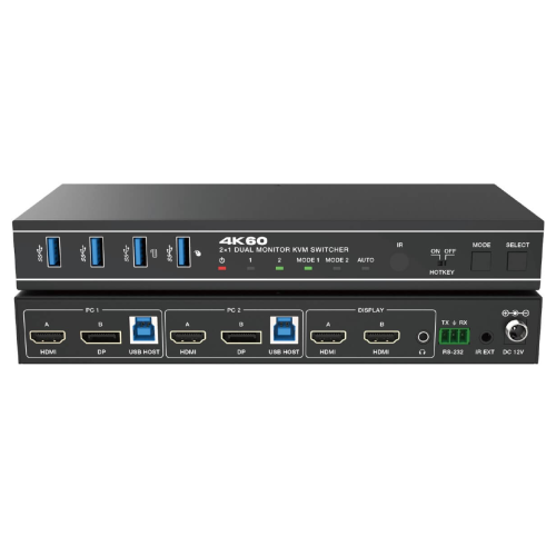 Switch KVM EvoConnect HDCVT-HDC-KSWB22HD, 4 x HDMI, Black